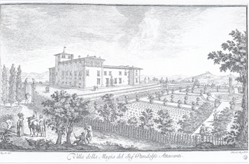 incisione immagine storica villa la magia
