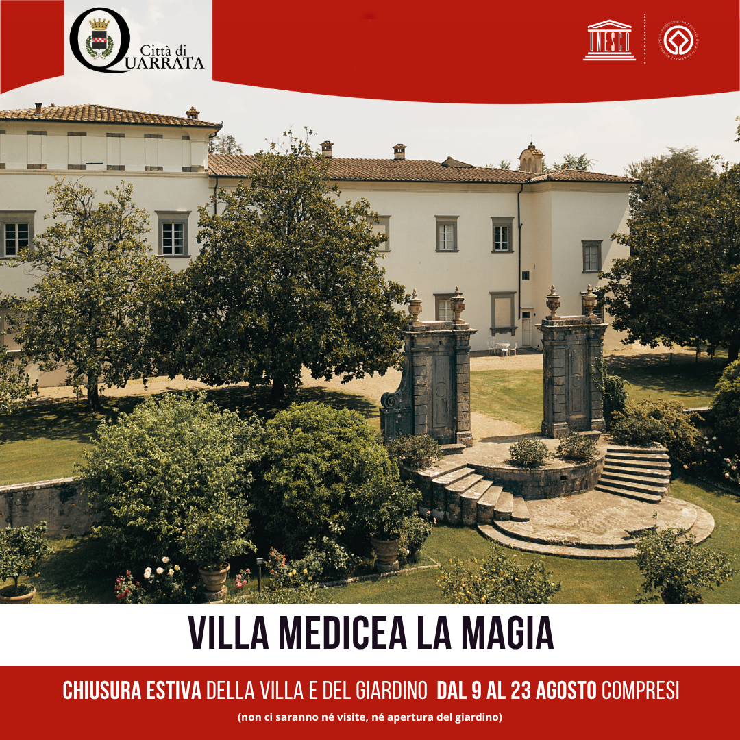 chiusura di villa la magia dal 9 al 23 agosto compresi